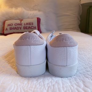 NEW W TAGS - SUPERGA 2843 COMFLEAU Sneaker in White & Pink size 6.5